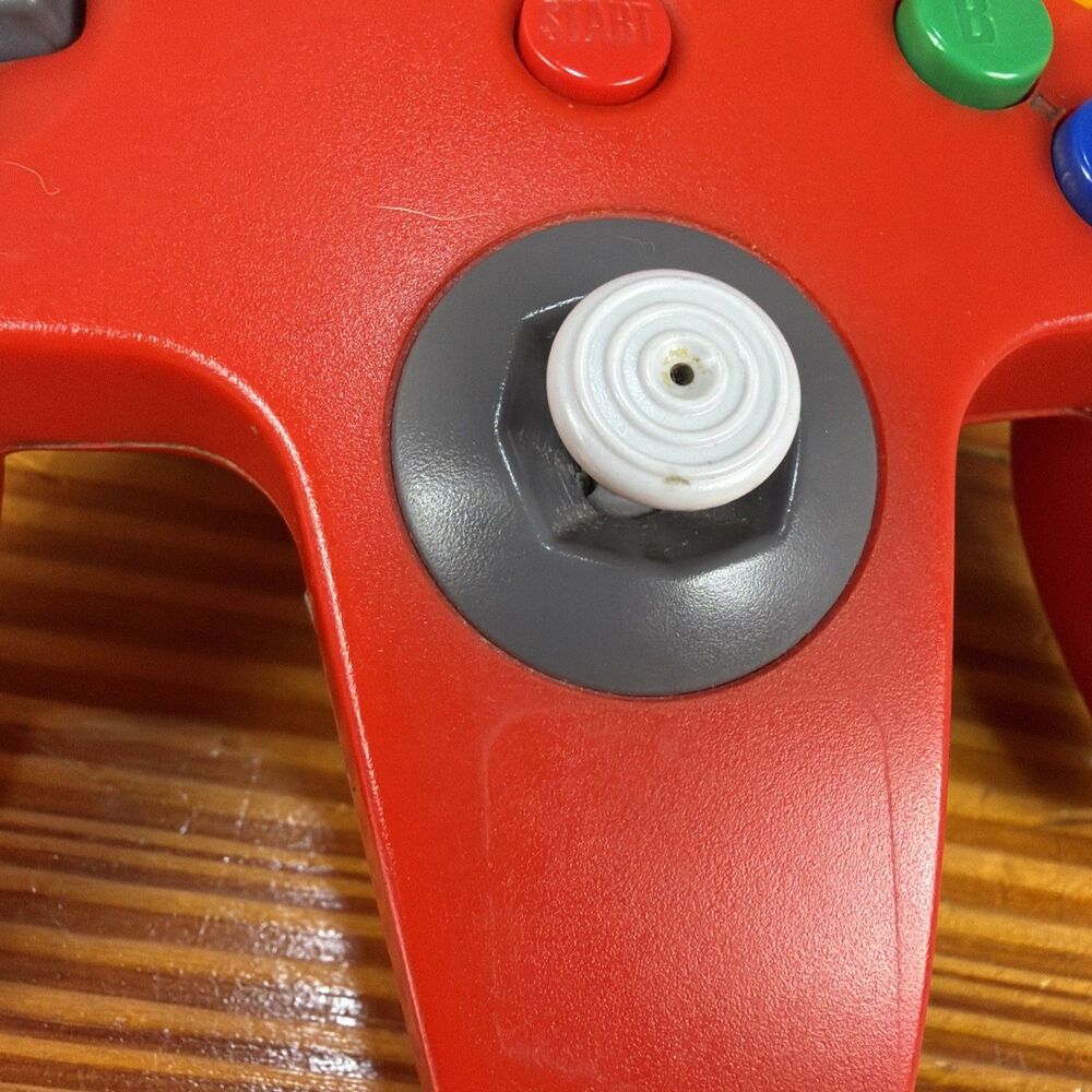 Nintendo 64 OEM Controller (Red) Cleaned | Tested With Memory/Controller Pack - Picture 8 of 16